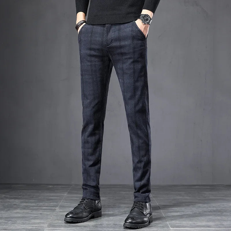 Pantalones informales a cuadros