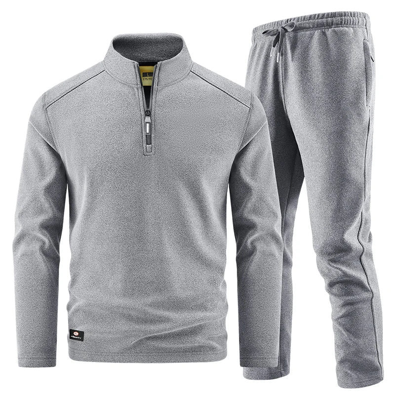 Elegante conjunto de jersey con cremallera para hombre