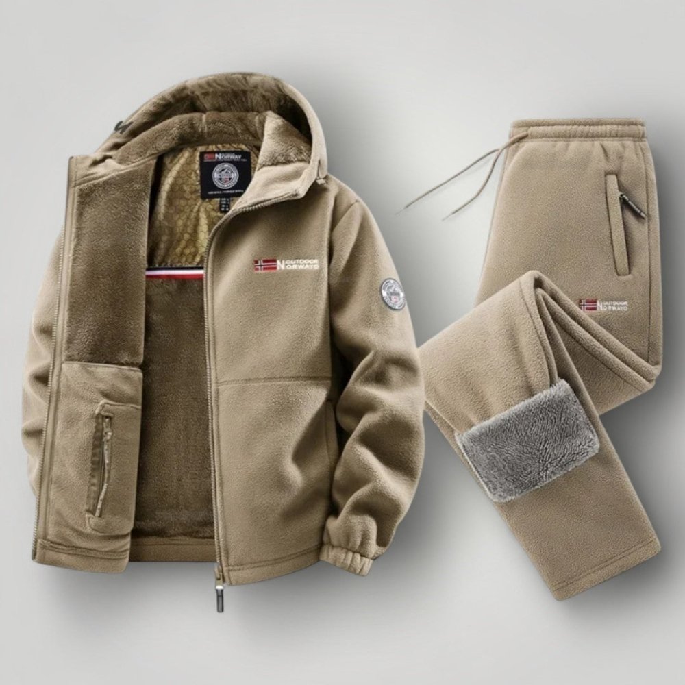 Elegante conjunto de felpa
