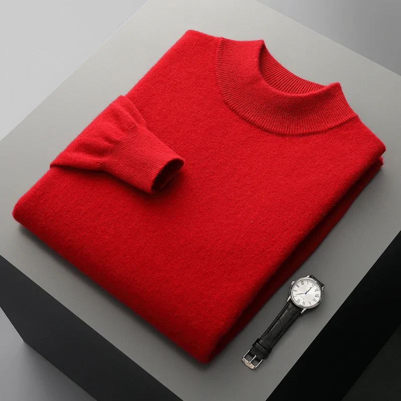 Jersey de cachemira con cuello alto