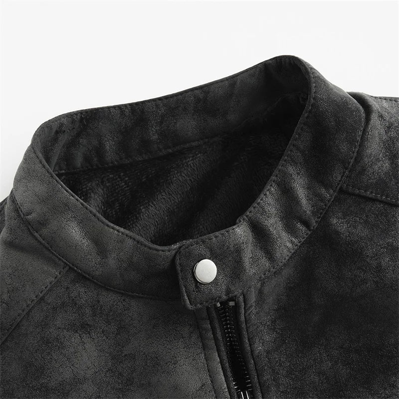 Elegante chaqueta de cuero