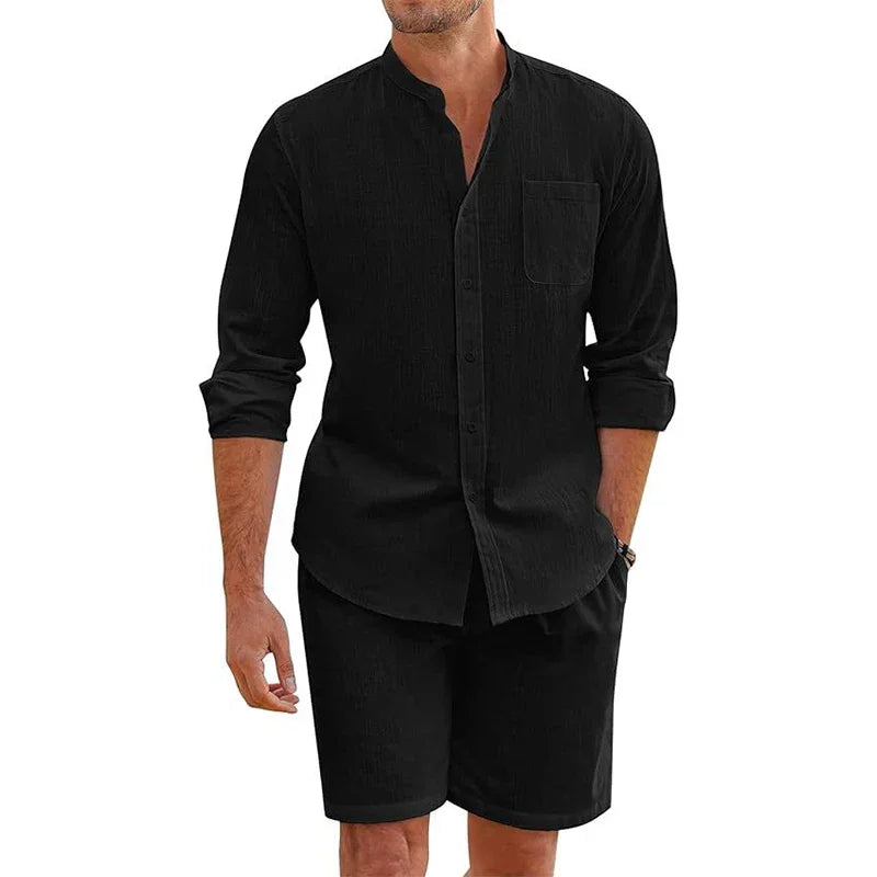 Conjunto de verano de algodón transpirable