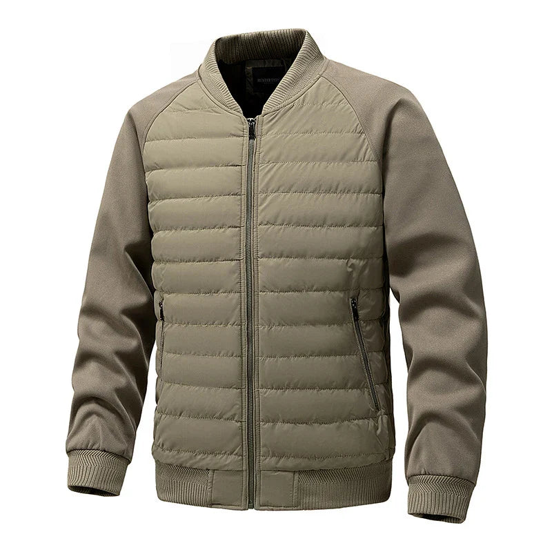 Elegante chaqueta bomber cálida