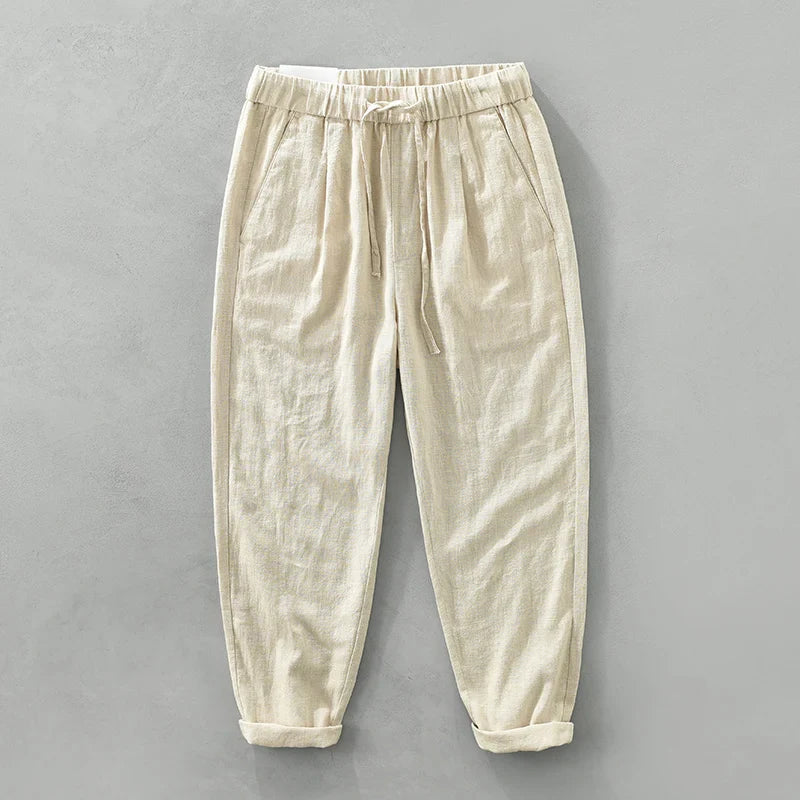 Pantalones casuales de lino