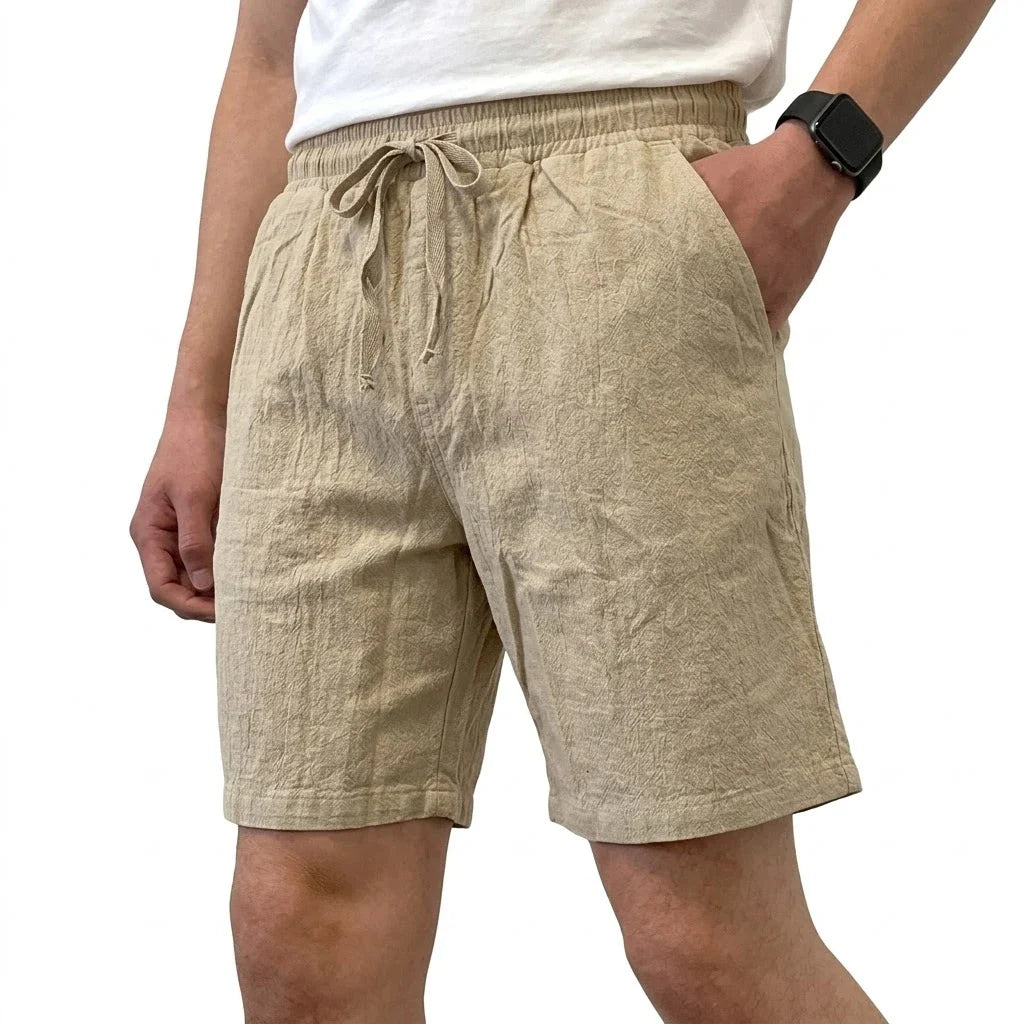 Elegantes pantalones cortos de lino