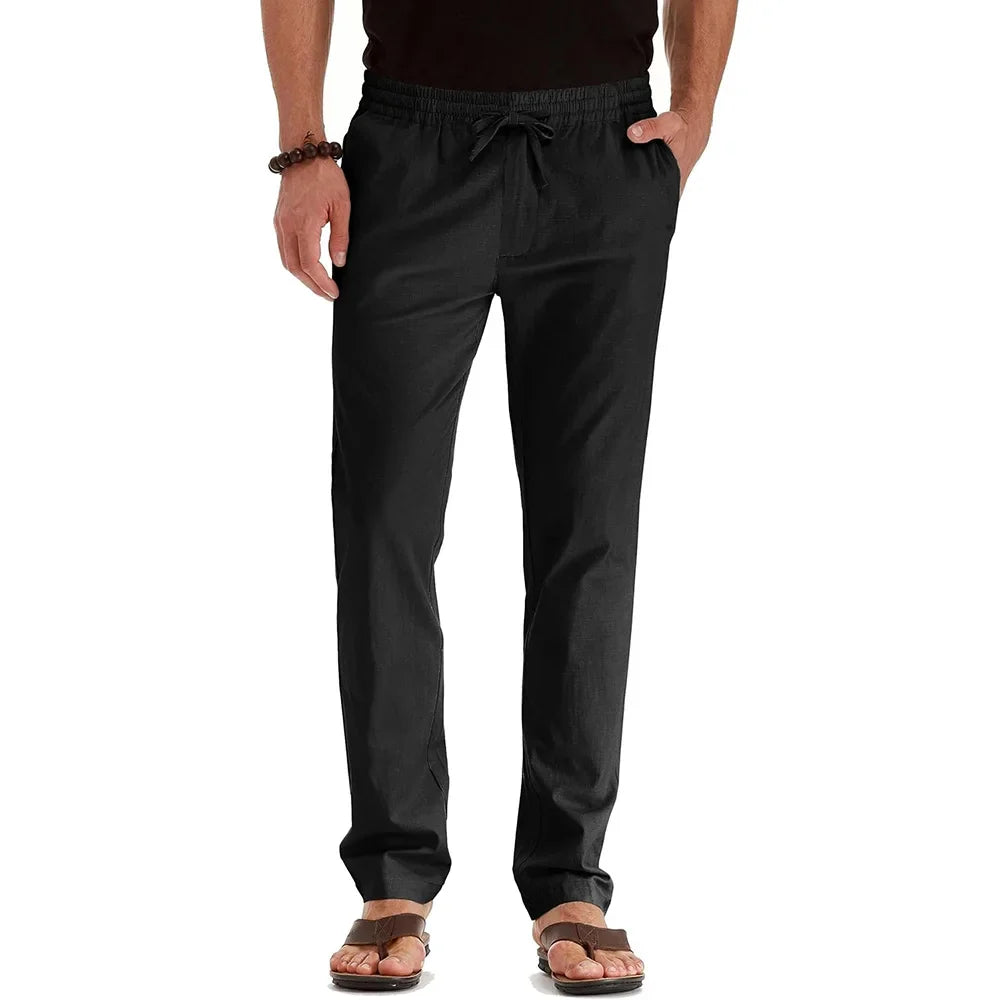 Pantalones de algodón y lino