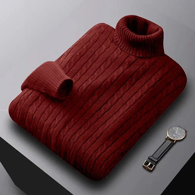 Jersey de cuello alto para hombre de primera calidad