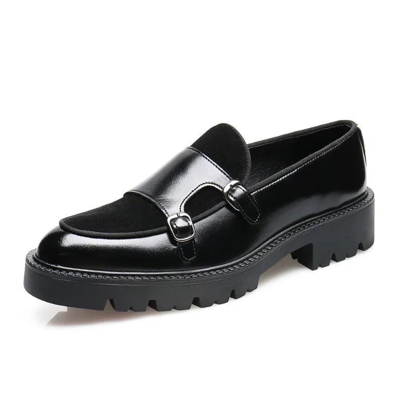 Mocasines elegantes de cuero genuino