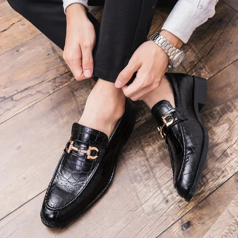 Mocasines de cuero con hebilla