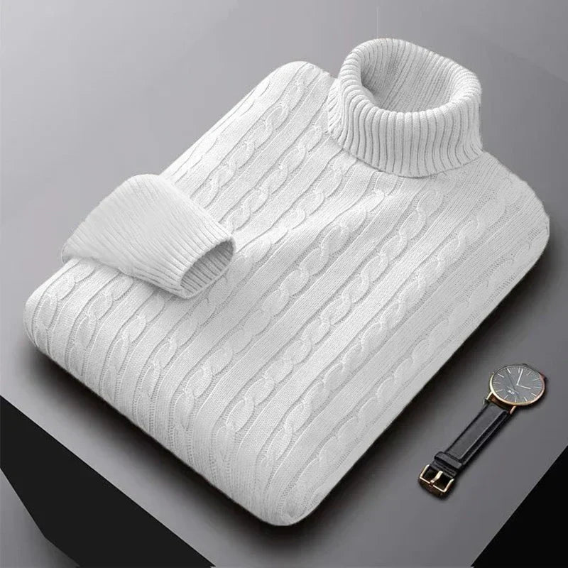 Elegante jersey de cuello alto para hombre