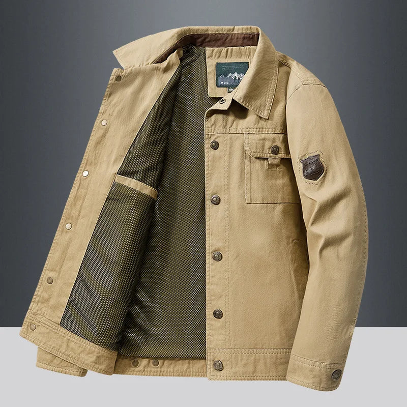 Elegante chaqueta cortavientos de algodón