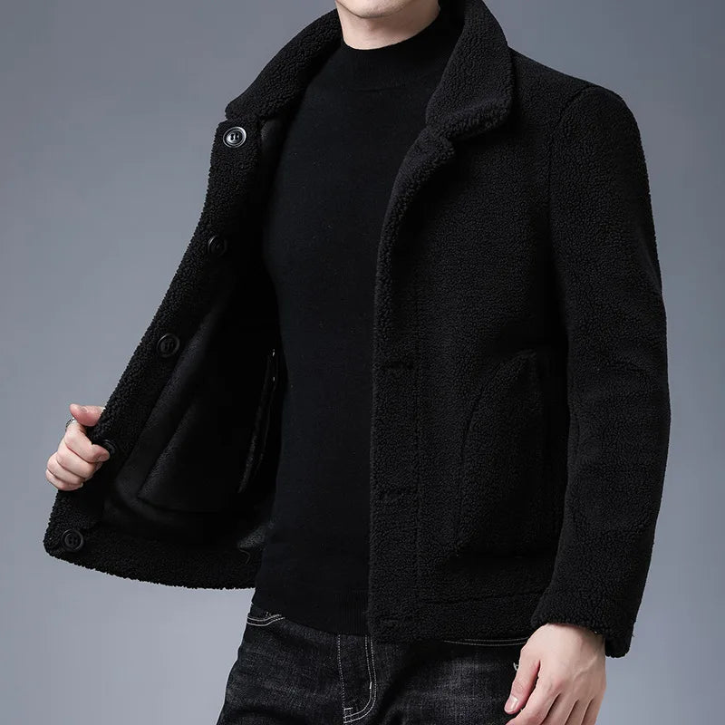 Chaqueta de felpa forrada de lana