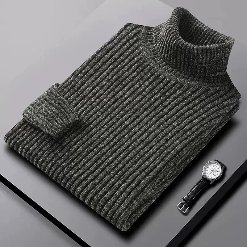 Elegante jersey de cuello alto de punto