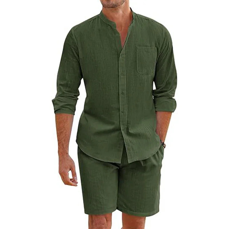 Conjunto de verano de algodón transpirable