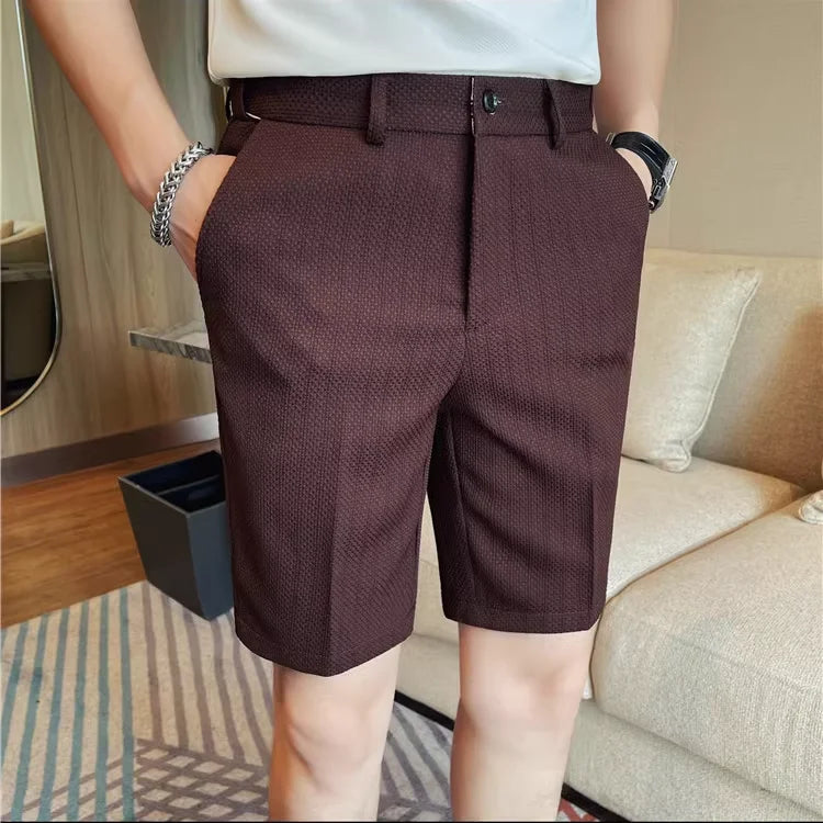 Pantalones cortos elegantes con estampado de rombos