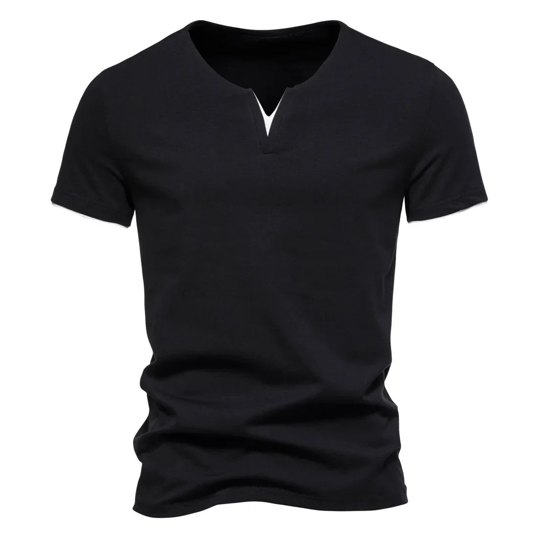 Elegante camisa con cuello en V
