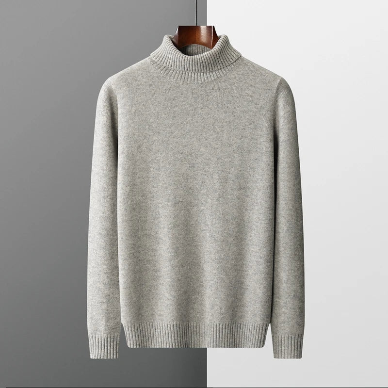 Jersey de cuello alto de lana merino de Viena