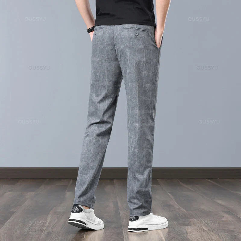 Pantalones elásticos a cuadros