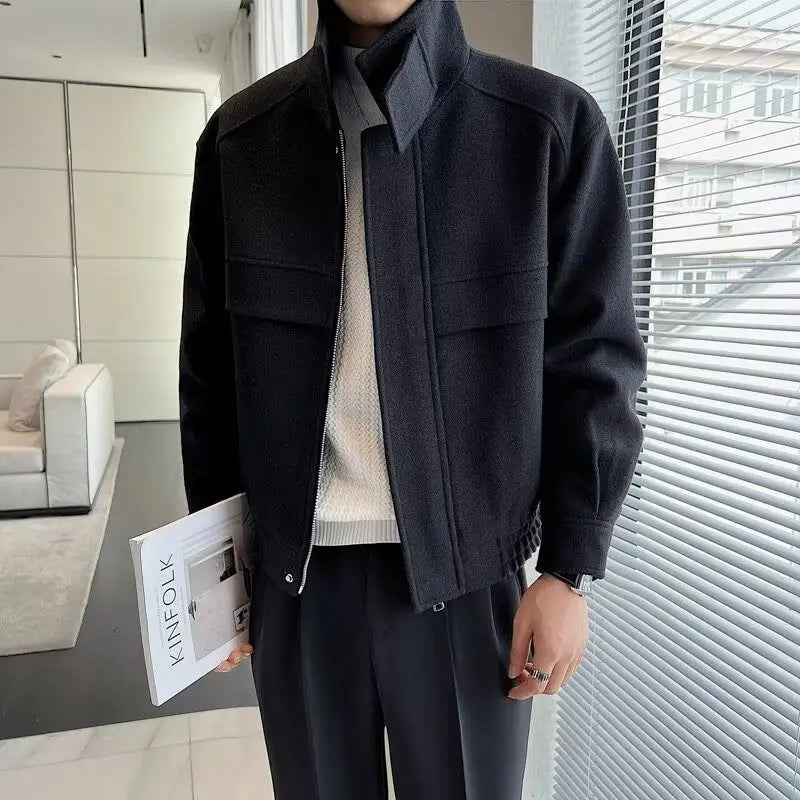 Elegante chaqueta de lana