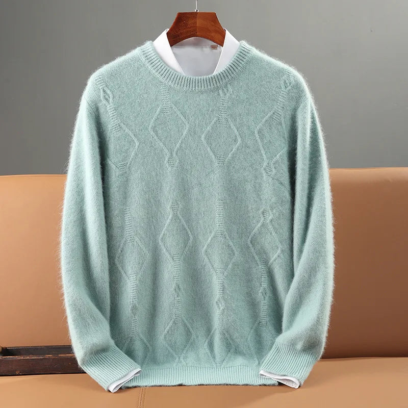 Jersey de cachemira con estampado de rombos