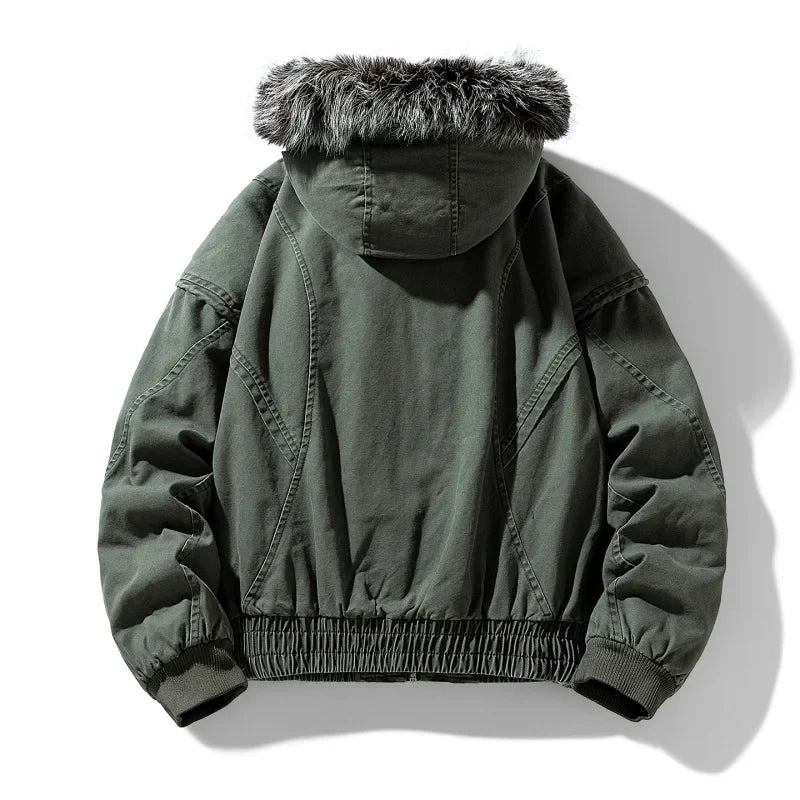 Elegante chaqueta cargo con forro polar