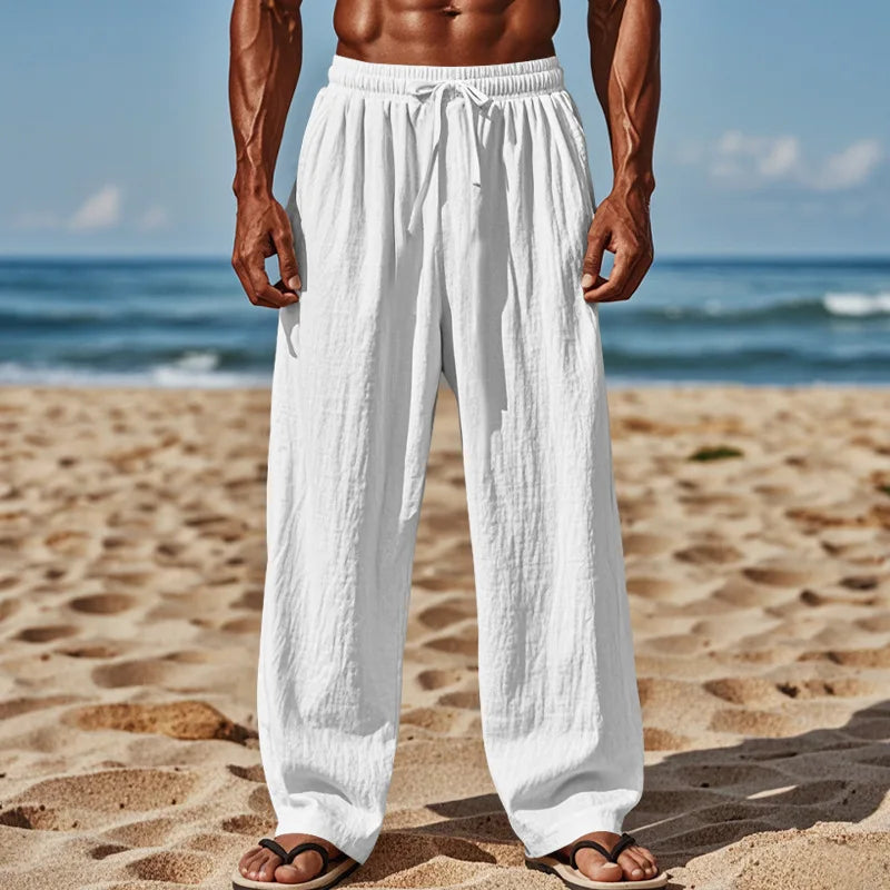Cómodos pantalones de lino