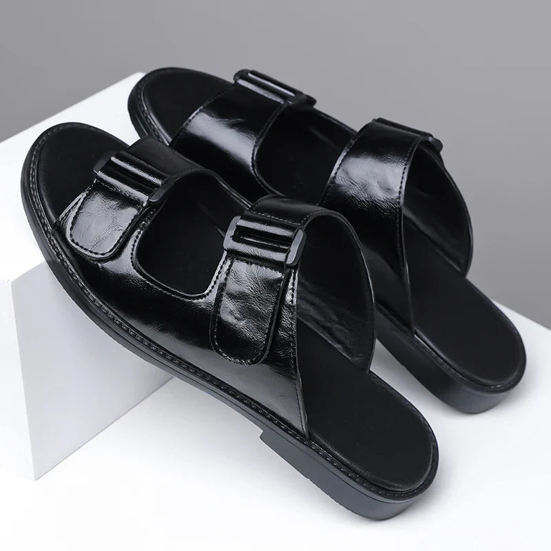 Sandalias de cuero transpirables