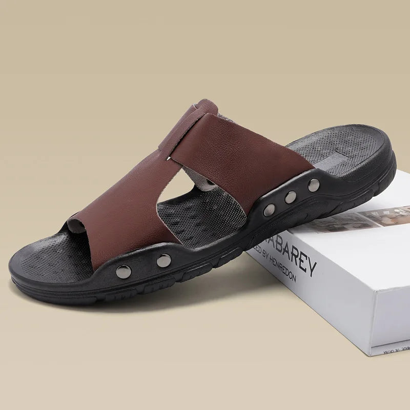 Sandalias casuales de piel