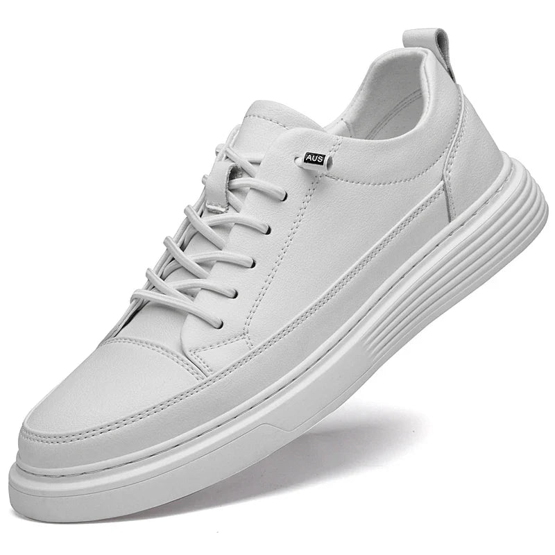 Zapatos elegantes de cuero con suela gruesa