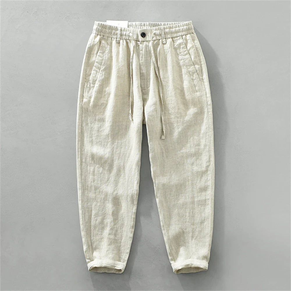 Pantalones de lino de primera calidad
