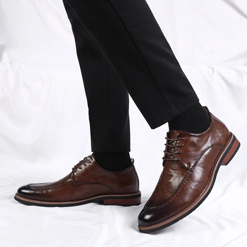 Zapatos de vestir Oxford de cuero italiano