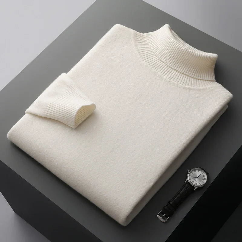 Jersey de cuello alto de lana merino Monaco