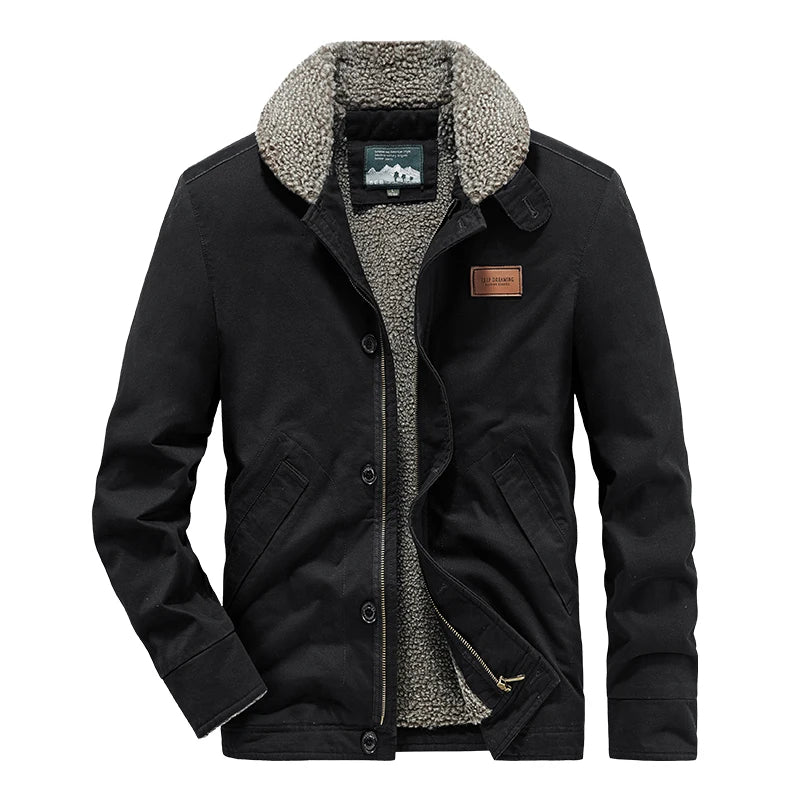 Elegante chaqueta acolchada de lana