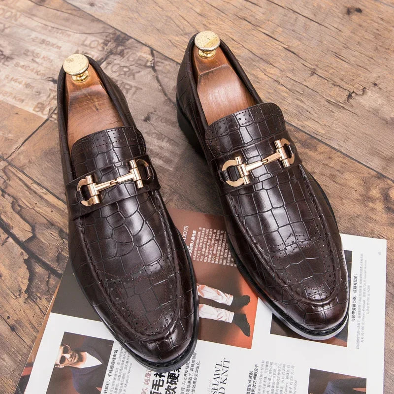 Mocasines de cuero con hebilla