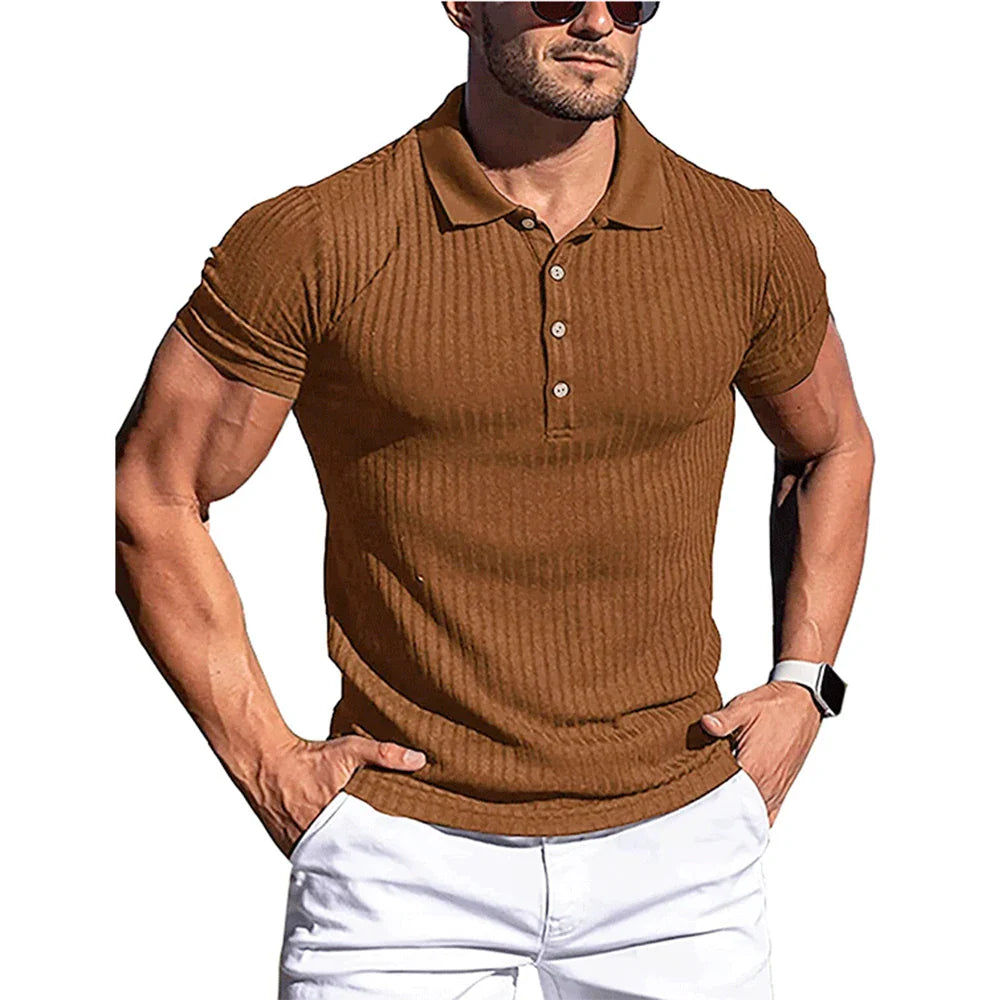 Elegante polo de rayas