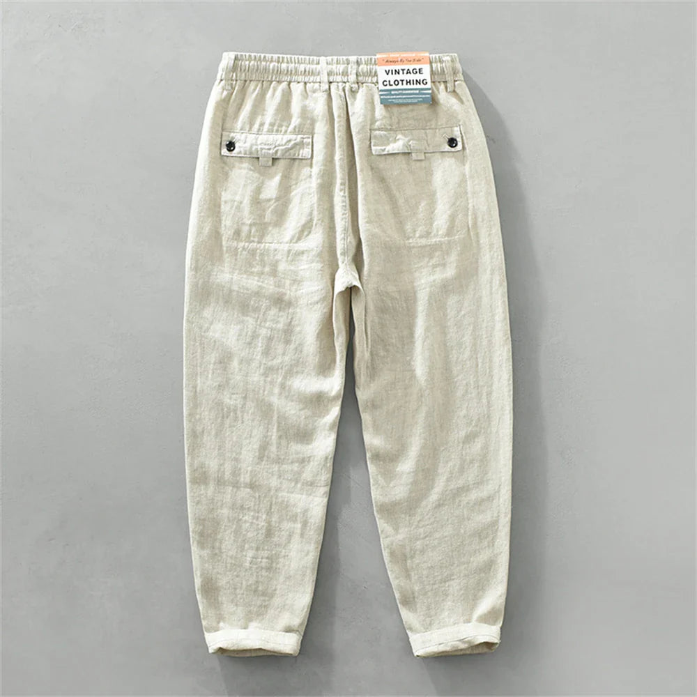 Pantalones de lino de primera calidad