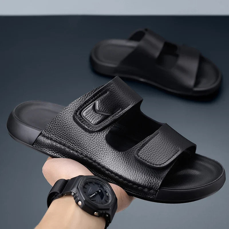 Elegantes sandalias de piel