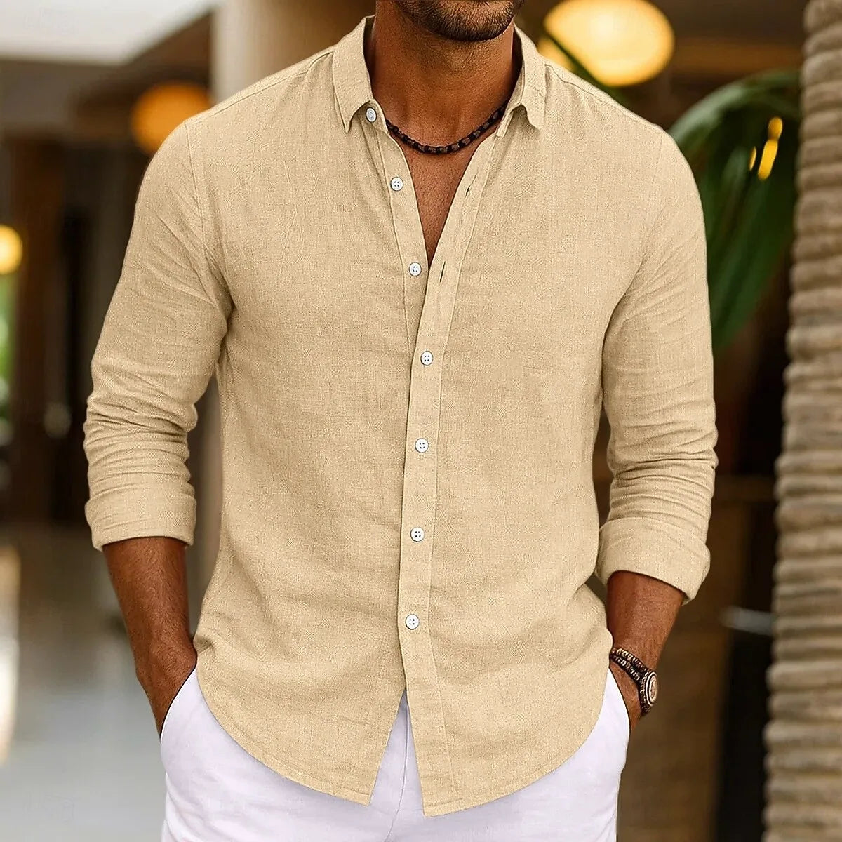 Elegante camisa de algodón
