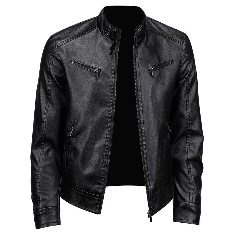 Elegante chaqueta de cuero