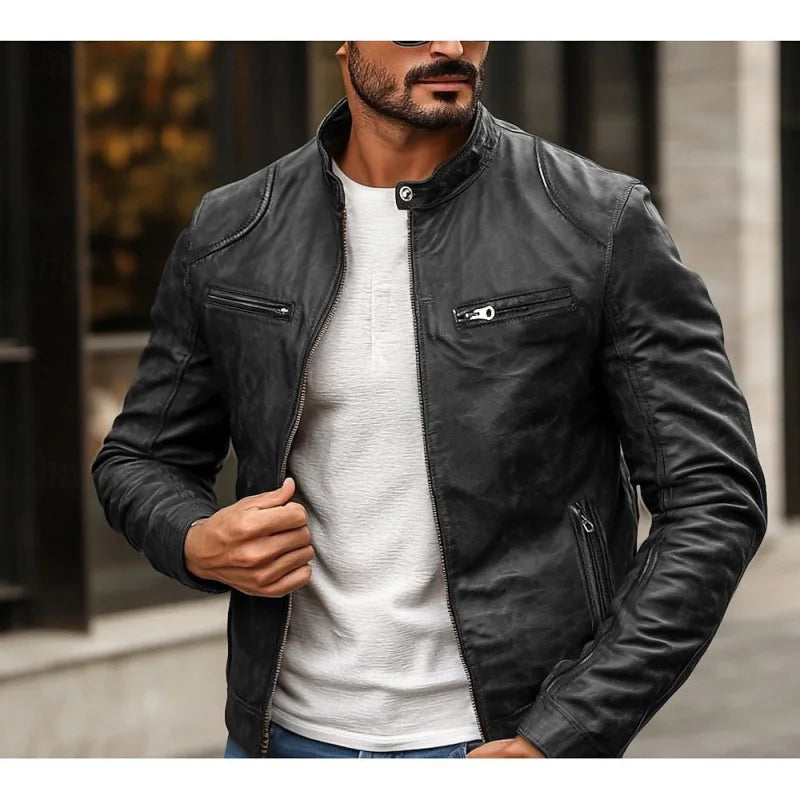 Chaqueta de cuero Premium