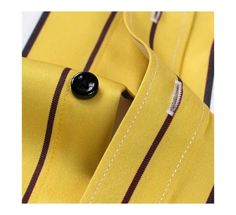 Givalli - Camisa casual a rayas para hombre