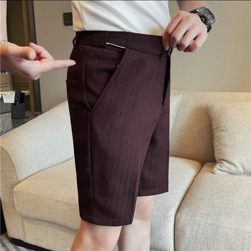 Pantalones cortos elegantes con estampado de rombos