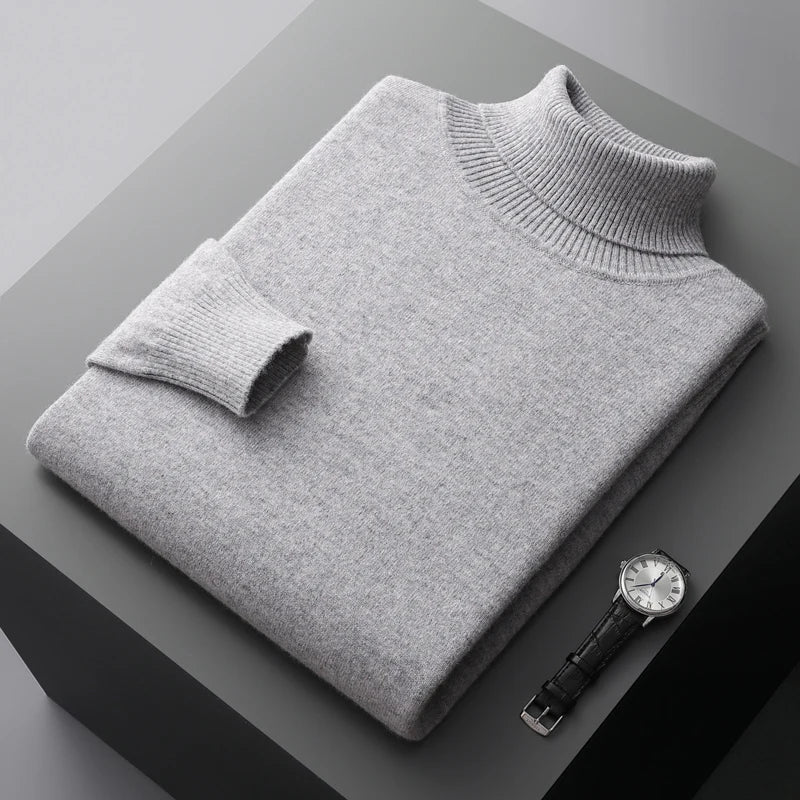 Jersey de cuello alto de lana Genève