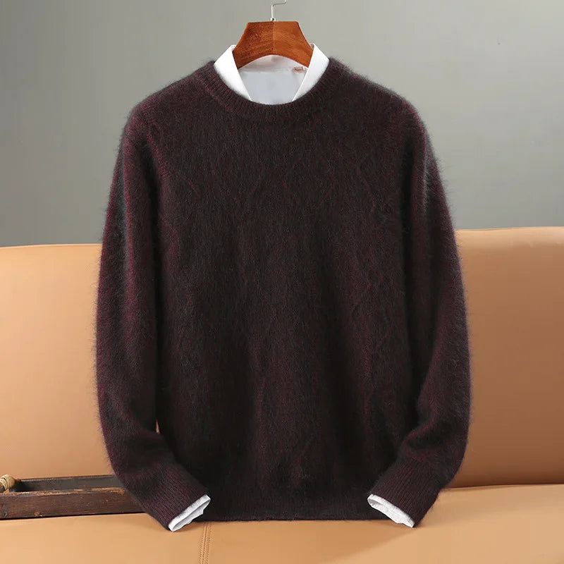 Jersey de cachemira con estampado de rombos