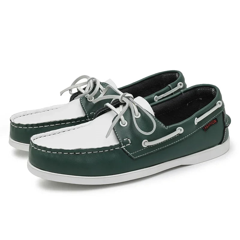 Mocasines náuticos elegantes de piel