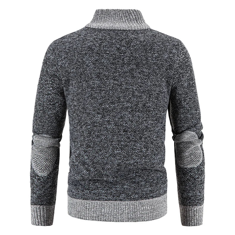 Elegante cárdigan de punto con cremallera