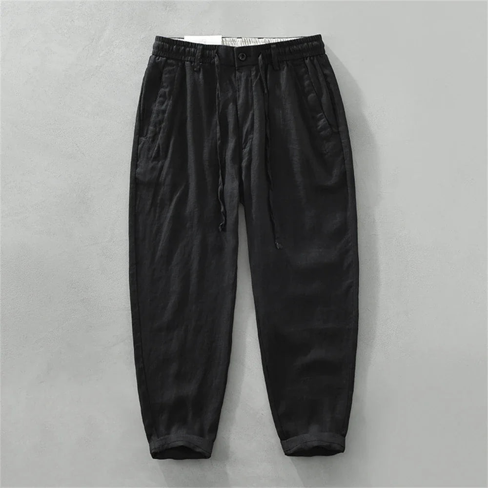Pantalones de lino de primera calidad