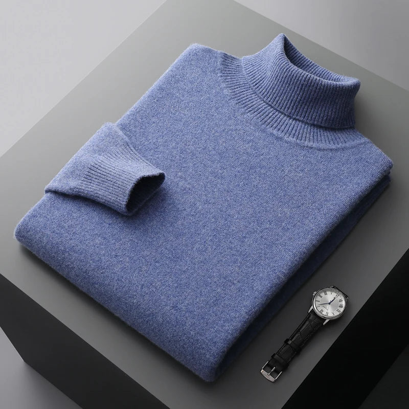 Jersey de cuello alto de lana merino Monaco