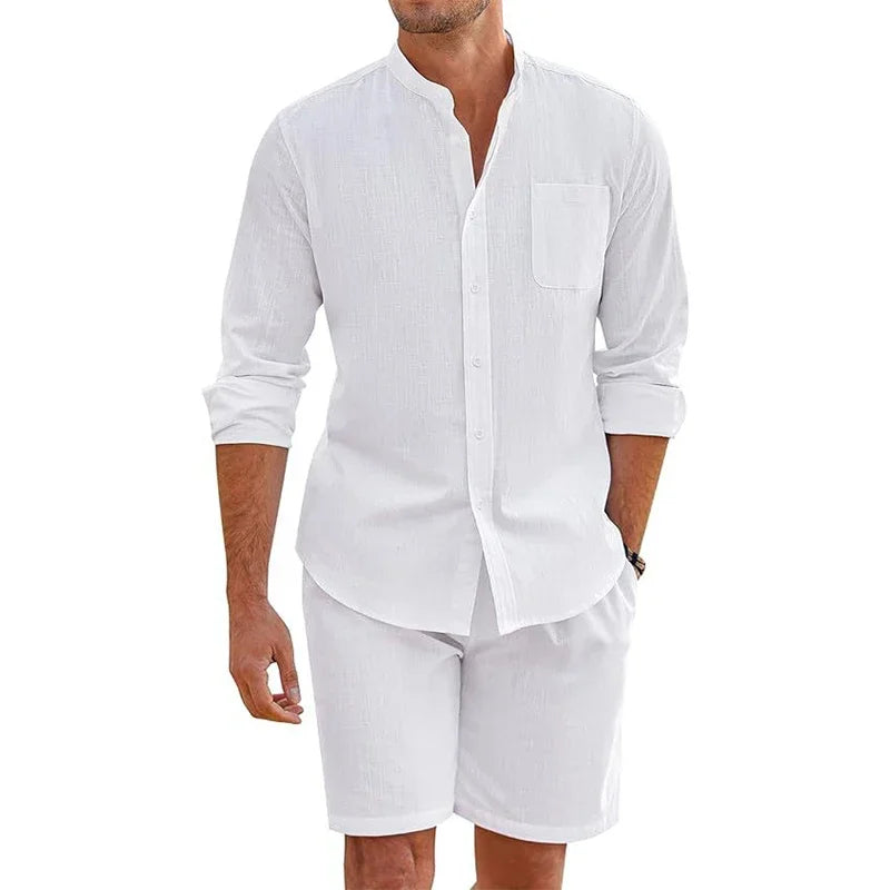 Conjunto de verano de algodón transpirable