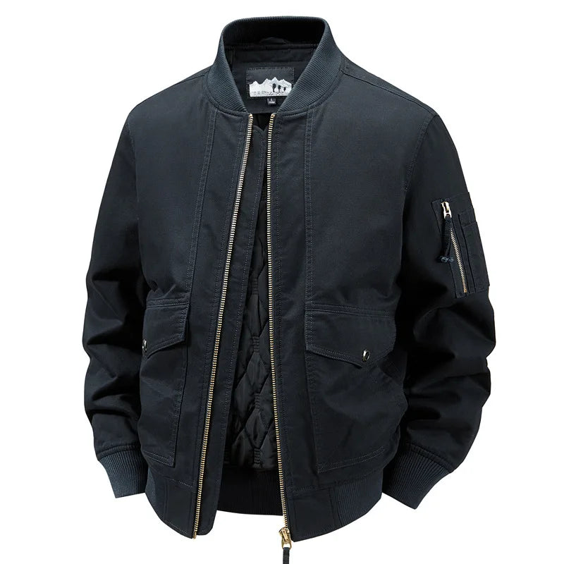 Elegante cazadora bomber de algodón